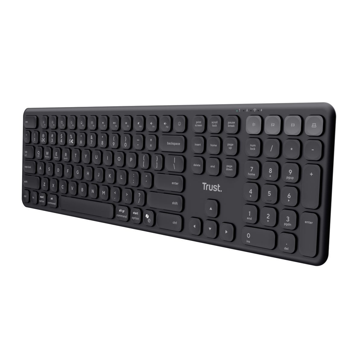 Vaiya tastiera universale usb + rf wireless + bluetooth italiano nero - Immagine 2