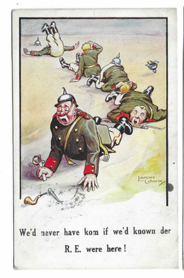 Postkarte 1. Weltkrieg Wir hätten nie Kom wenn wir gewusst hätten der R.E. Waren hier!