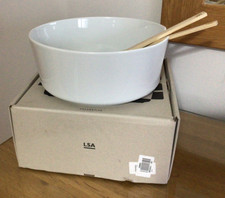 Image of LSA Serving Bowl with Oak Servers for Dinner Parties/Home Dining - RRP £85.00