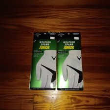 Lot of 2 Callaway Weather Spann Junior Golf Gloves Medium Left for RH Player
