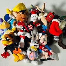 Looney Tunes - NWT Plush Bean Bag Set - Lot of 10 - Bugs Daffy Taz Porky Speedy