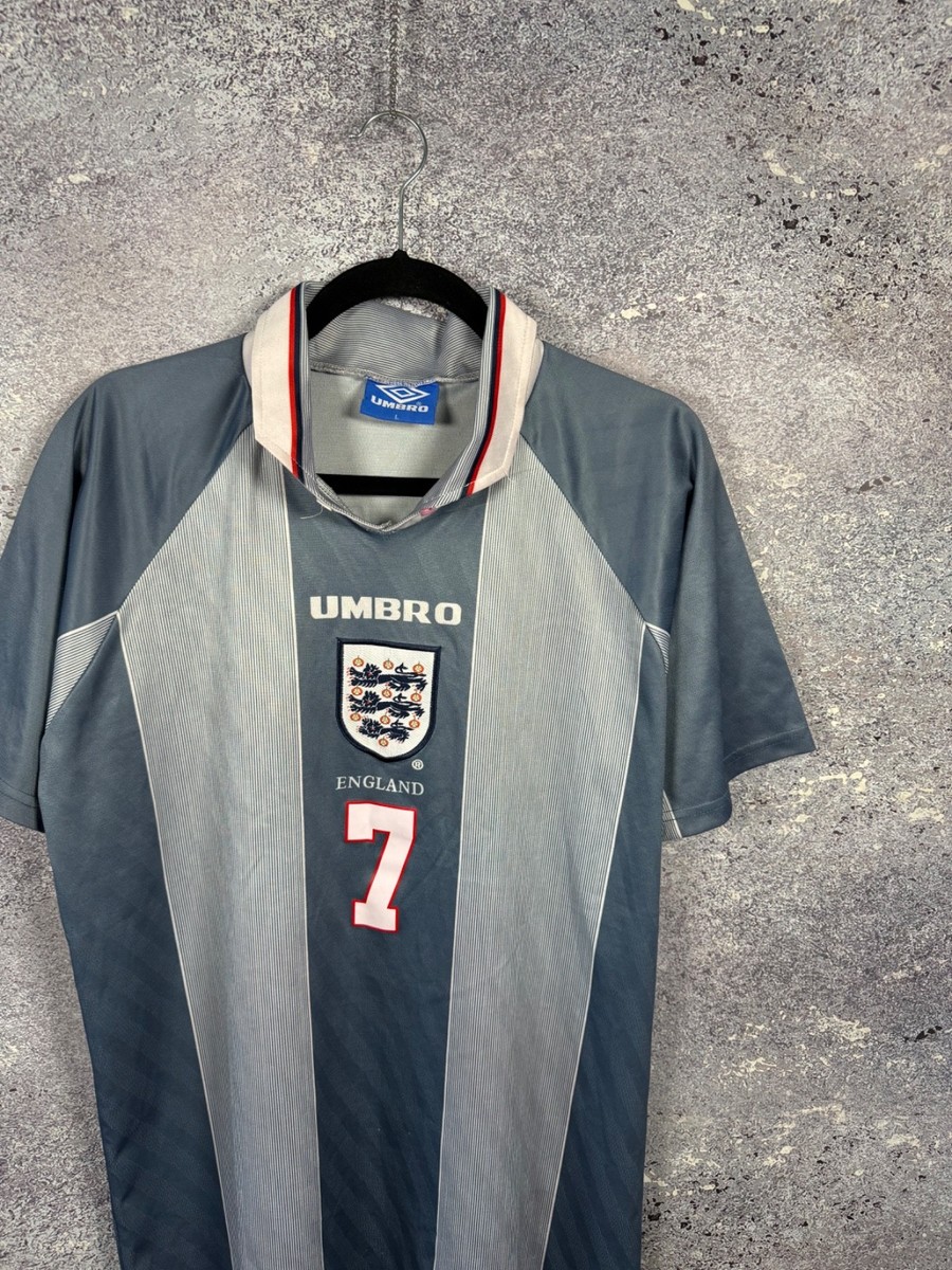 BECKHAM 90's England National Team 1996 Umbro Fan Soccer Jersey