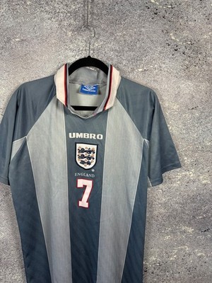 BECKHAM 90's England National Team 1996 Umbro Fan Soccer Jersey