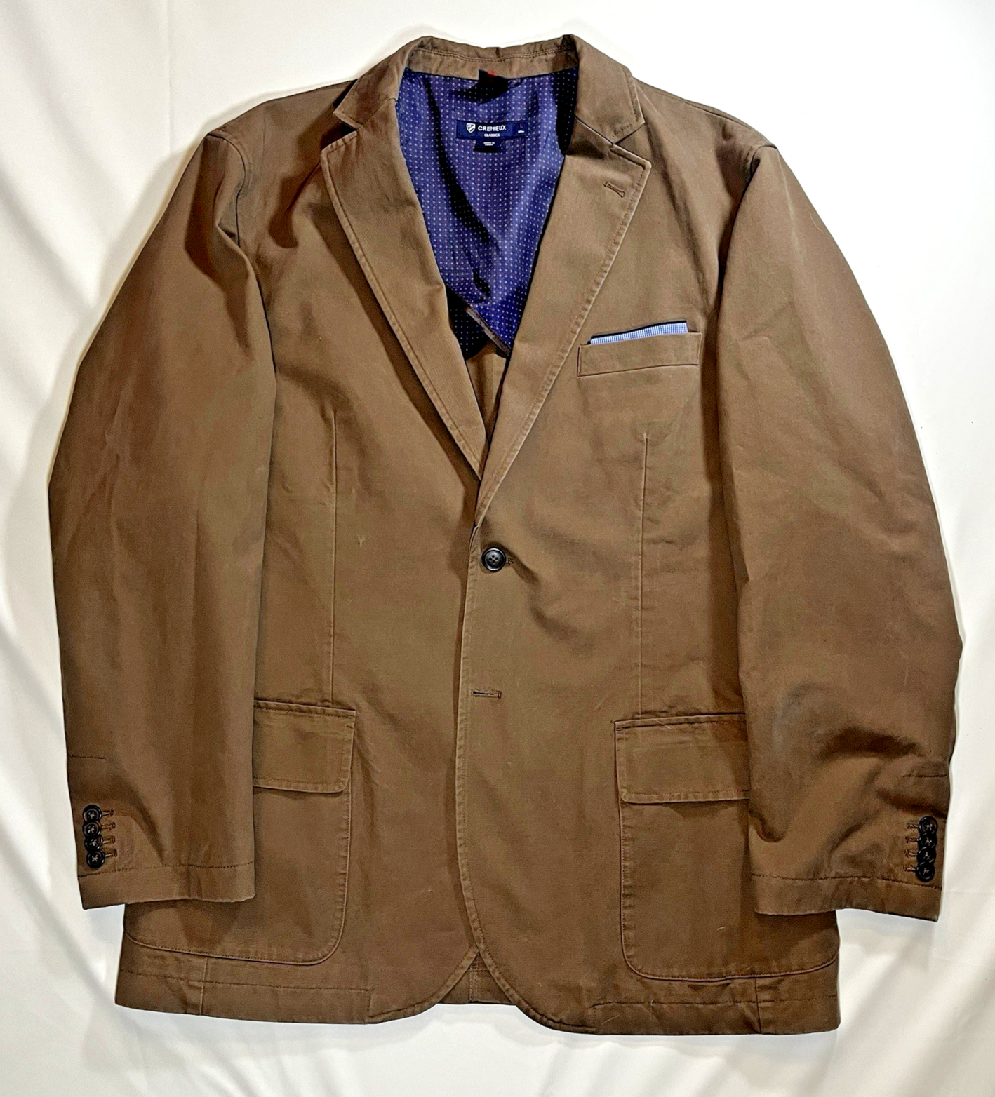 Daniel Cremieux Blazer Sport Coat Cotton Sport Coat Jacket Classic Fit Men's L