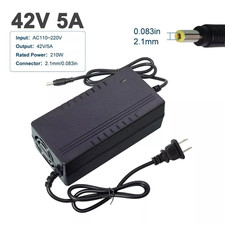 42V 5A Smart Charger DC 5.5x2.1mm Plug for 36V Bicycle Lithium Li-ion Battery