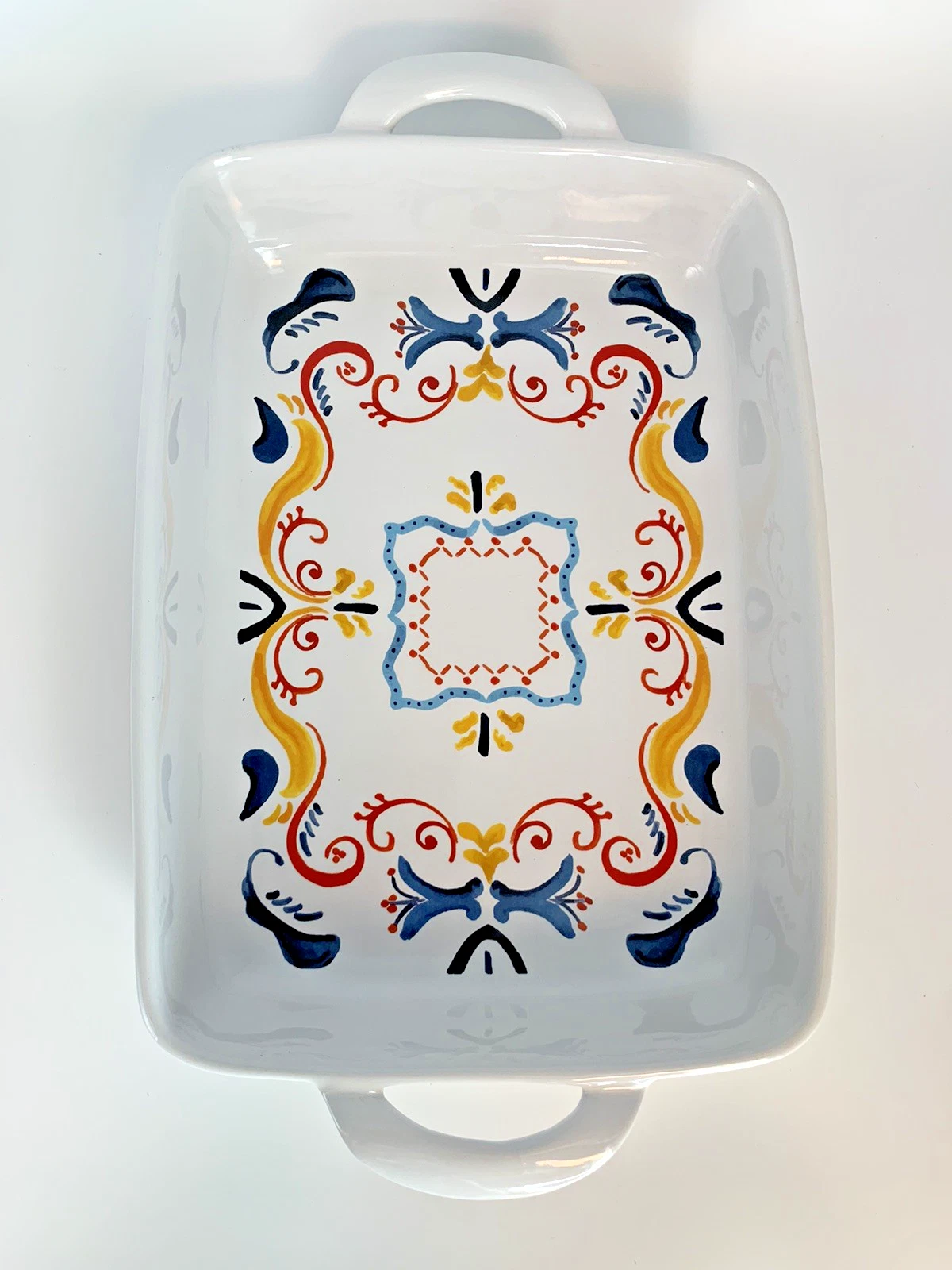 Nordic Ware Scandinavian Ceramic 13X9 Lasagna Pan Casserole Dish Colorful