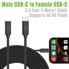 Cellet USB-C Extension Cable 3.3FT 4K 10Gbps Braided Type-C Male to Female Cord