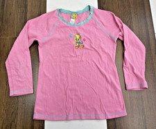 Tweety Bird Looney Toons Youth Kids Size L Pink Pajama Shirt Top Long Sleeve PJs
