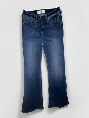 Hollister Women's Mid Rise Bootcut Blue Medium Wash 5-Pocket Denim Jeans 11R