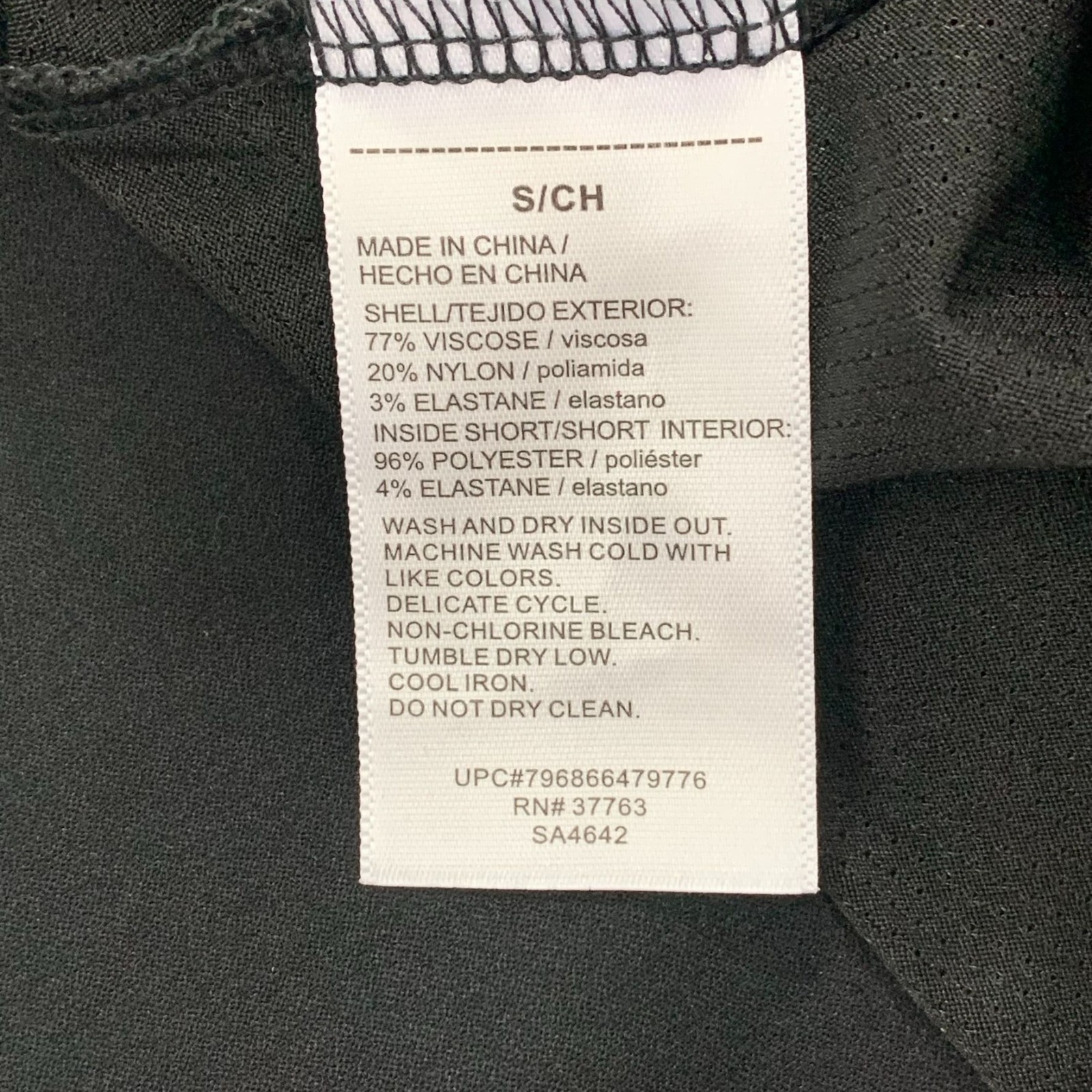 Rafaella Women's Skort S Pull On Stretch Fabric Skirt with Mesh Short Black S