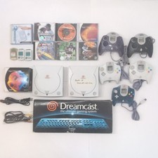 SEGA Dreamcast Console x2, Keyboard, 6 Controllers, 3 VMU Fully Tested Orig Box