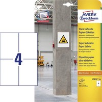 Avery Zweckform Power-Etiketten L7876-20 Weiß 105,0 X 148,0 Mm, 20 Blatt