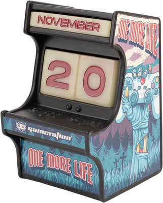 Gameration Mini Arcade Perpetual Calendar | Gaming Accessories for Desk | Gamer 