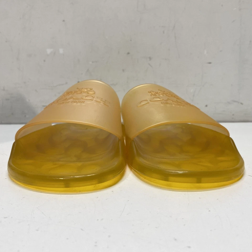 Sandalias Coach amarillas de goma deslizables para hombre talla 10,5 (talla aproximada) Foto 2 de 4