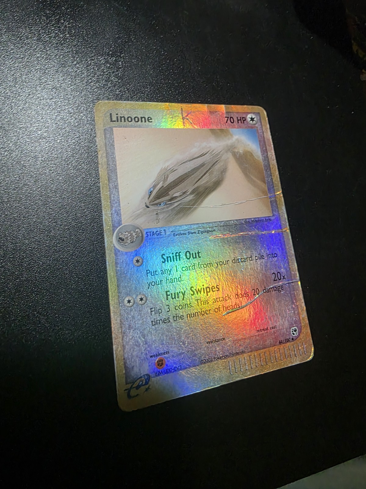 Linoone 44/100 NM Reverse Holo EX Sandstorm 2003 Pokemon TCG Card