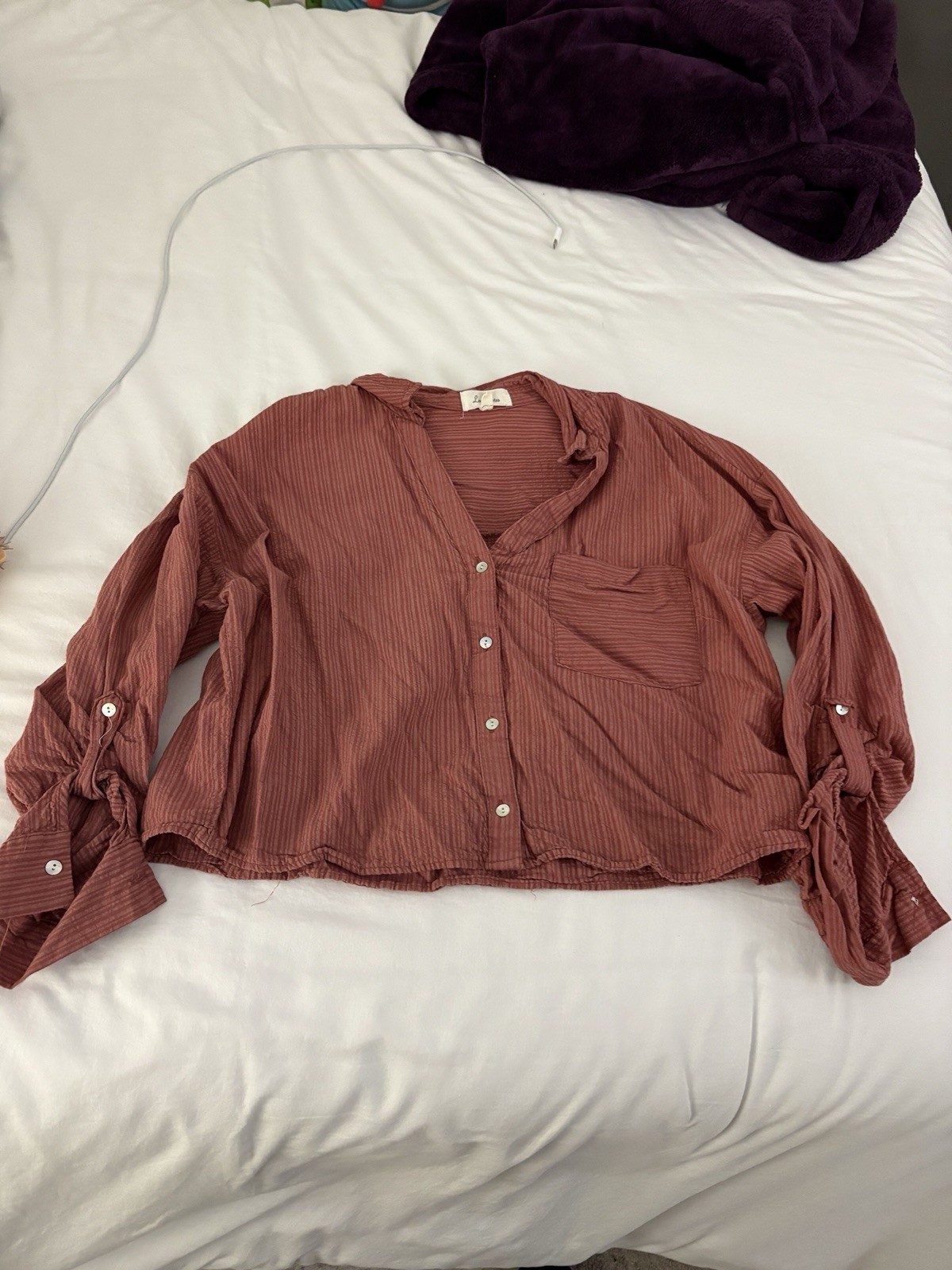 love notes collared button down top us size large - image 1