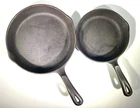 Wagner‘s 1891 Original Cast-Iron Cookware Lot Of 2 Skillets • 10.5” 8” USA • NEW