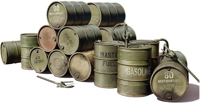 Miniart 1/48 Scale American 55 Gallon Fuel Drum Plastic Model Kit MA49001