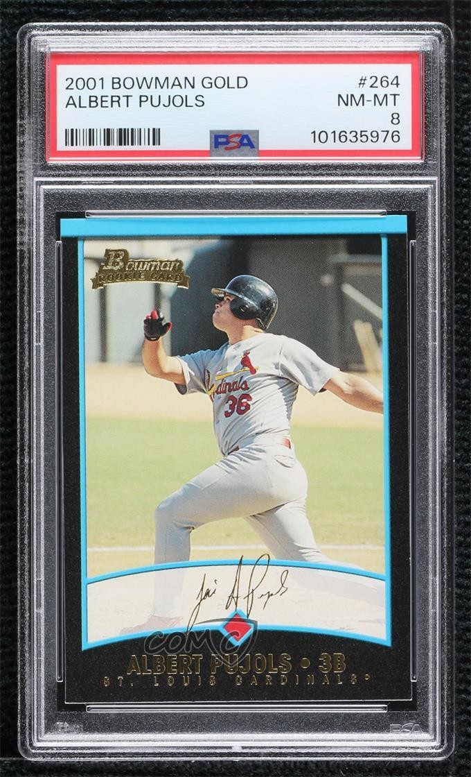 2001 Bowman Gold Albert Pujols #264 PSA 8 00em