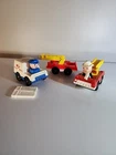 Vintage Little People Post Mail Carrier And Fire Truck With Little People Lot