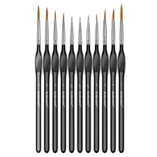 Detailing Paint Brush, 11 Pcs Miniature Paint Brushes with Triangular Handles,