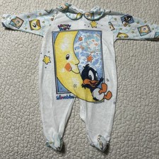 Vintage Gerber Looney Tunes Lovables Baby Footed Pajamas Sz M 3-6 Months 1993