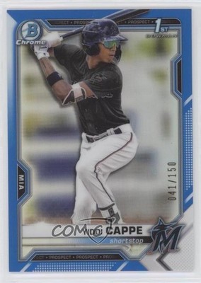 2021 Bowman Chrome Prospects Blue Refractor 41/150 Yiddi Cappe #BCP-199 u5u