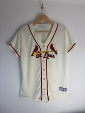 Y2k Majestic St. Luis Cardinals Baseball Jersey Womans Large Cream Cool Base