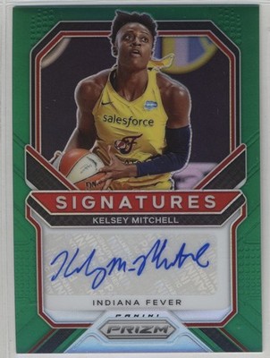 2021 WNBA Prizm Green #SG-KML Kelsey Mitchell Signatures Auto Free Shipping!