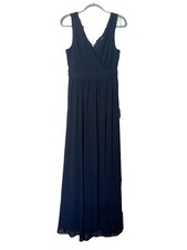 Lulus Navy Blue Sleeveless Floor-Length Bridesmaid/ formal Dress Regular Size M