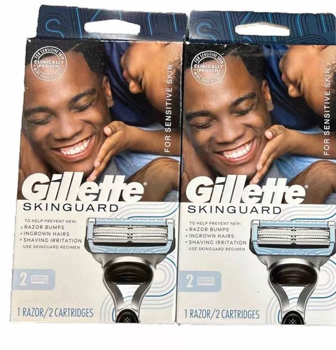 2 Boxes Gillette SkinGuard Razor Shaver Sensitive Skin 1 Razor/ 2 ...