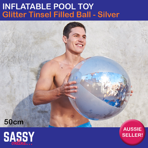 glitter filled beach ball