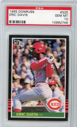 1985 Donruss #325 Eric Davis PSA 10 RC Rookie #1906 - Picture 1 of 2