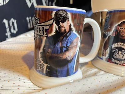 WWF Danbury Mint Mug Set Undertaker, Triple H, Dudley Boyz