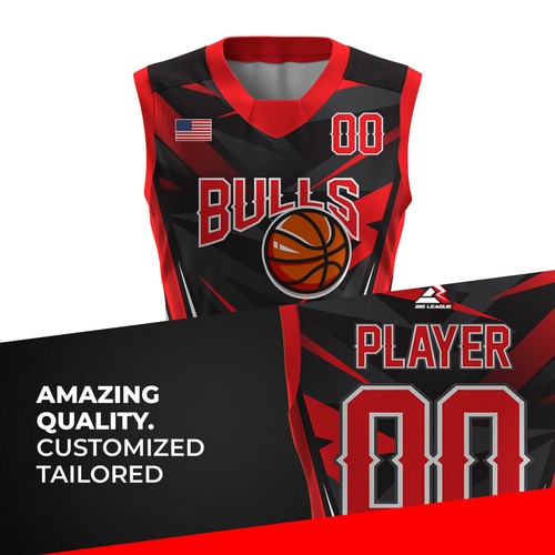 Custom Personalized Sports Uniform Men Women - Bulls - Basketball Uniform - Picture 2 of 7