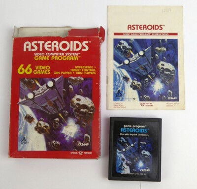 Atari 2600 in OVP -- ASTEROIDS (Picture Label) -- Atari VCS