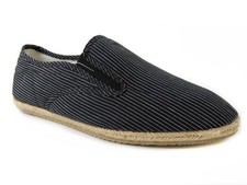 Zapatillas bajas American Rag Jacob para hombre negras/blancas rayas lona talla 9 (D, M)
