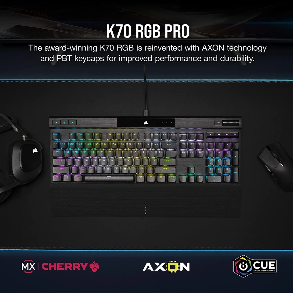 Corsair K70 RGB PRO Mechanical Gaming Keyboard - CHERRY MX Brown Keyswitches ... - Image 2 of 4