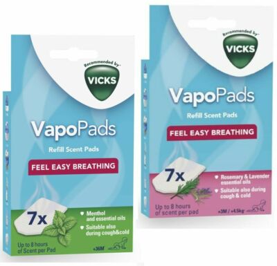 Vicks VapoPads Rosmarin & Lavendel Menthol Öle Nachfüller Diffusor Verdampfer