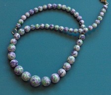 18" GRADUATED HOT COLORED TURQUOISE FRESH NEW STYLE NECKLACE