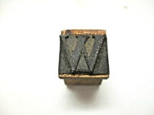 Rubber Hand Stamp Wood Handle Capital Letter W Teacher Store Office Desk Vintage
