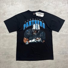 VTG 90s NFL CAROLINA PANTHERS RIDDELL T-SHIRT DOUBLE SIDE SIZE XL DEADSTOCK
