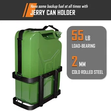Jerry Can Holder Kits Bracket Mount Gas Rack Oil Tank Fuel 5.28 Gallons/ 20L