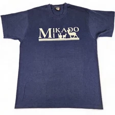 Vintage Mikado Michigan Deer T Shirt Mens XL Screen Stars Single Stitch Blue USA