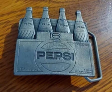 OLDER PEPSI SODA BOTTLE CARTON BELT BUCKLE