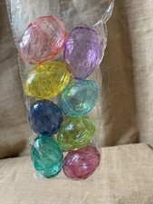 New Pack Of 8 Diamond Cut Pastel Color Easter Egg Containers BEAUTIFUL