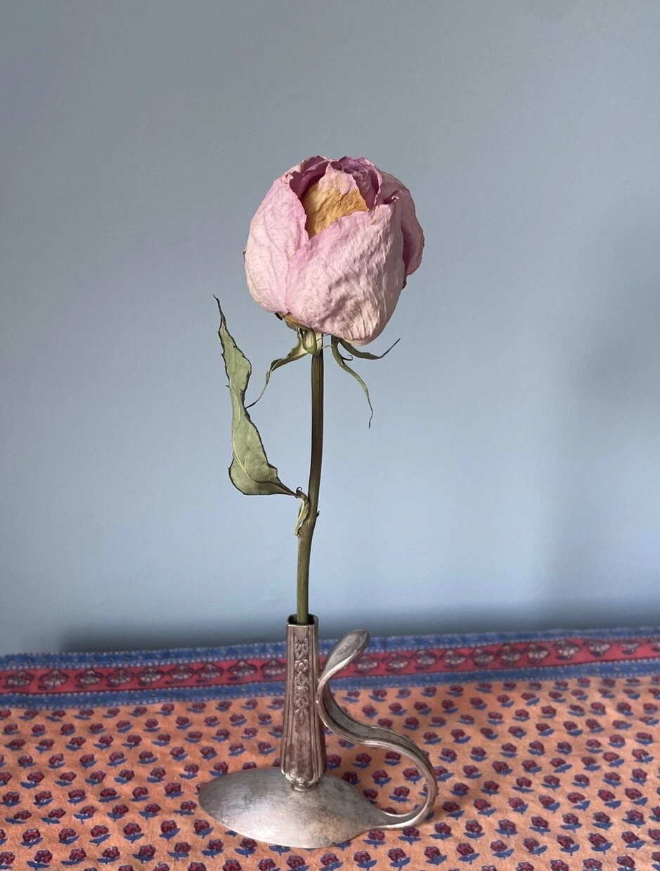 Sterling silver spoon vase