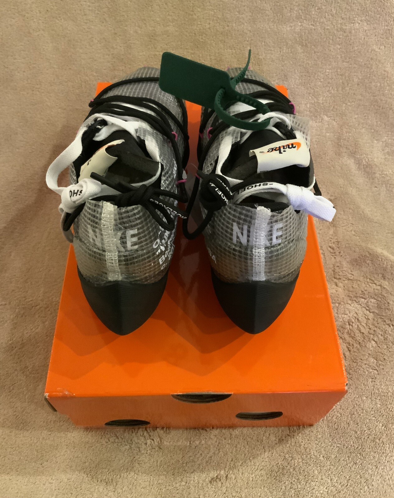 OFF WHITE X NIKE Nike x Off White Vapor Street Virgil Abloh US uomo 3 5 W 5 nero bianco fucsia