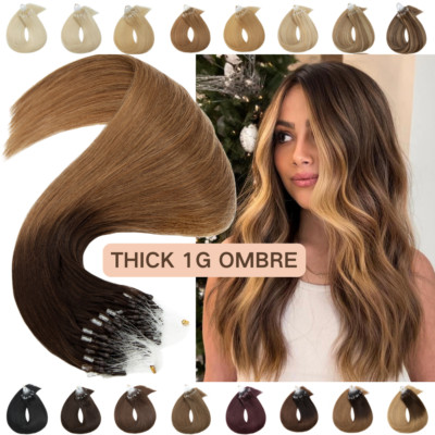 Microring Loop Remy Echthaar Extensions Haarverlängerung Nano Ring 200 Strähnen