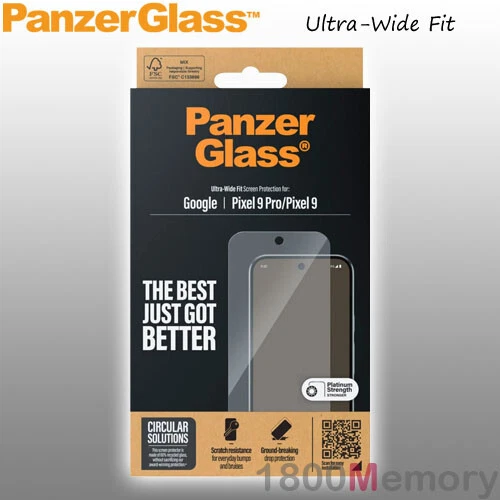 PanzerGlass Google Pixel 9pro / Pixel 9 Ultra Wide Fit Screen Protection